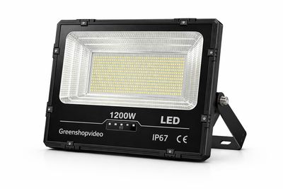 Faro 1200W 650 LED con Pannello Solare Telecomando Batteria Faretto Molto Forte