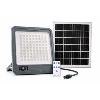 Faro ad Energia Solare con Sensore di Movimento Super Luminoso, 200W Reali, 4100 Lumen, 324 LED, Telecomando, Design Slim, lunga durata, IP66 per Giardino, Cortile