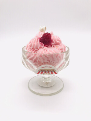 Raspberry Scented Ice Cream Candle, SM Sundae