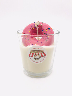 Strawberry Scented Donut & Milk Tumbler Candle