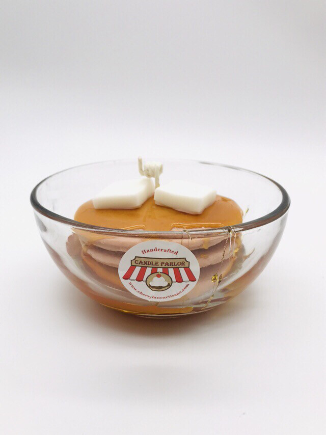 Maple Scented Pancake Stack Candle, LG Bowl