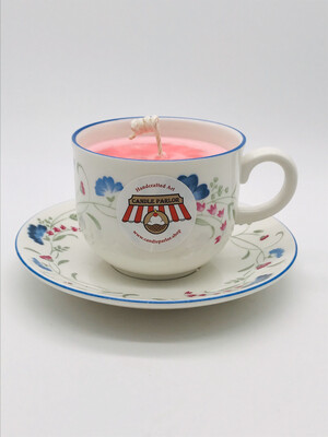 Strawberry Scented Tea Cup Set Candle