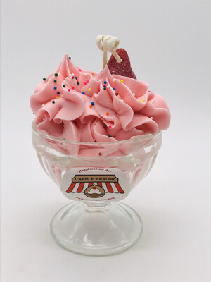 Strawberry Scented Ice Cream Candle, SM Sundae