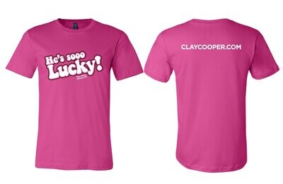 He's So Lucky T- Shirt
(pink, blue)