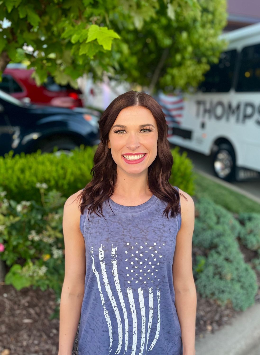 Navy USA Flag Tank Top