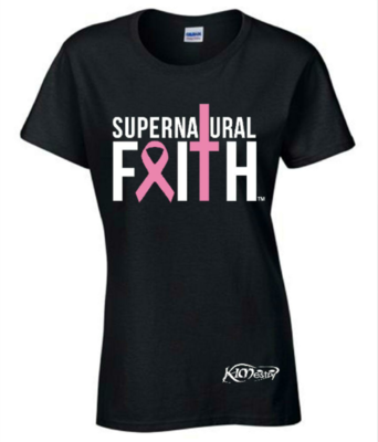 Breast Cancer Awareness Supernatural Faith T-Shirt (Black) *Only Available In October