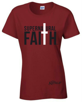Supernatural Faith T-Shirt (Garnet) - GROUP RATE ONLY
