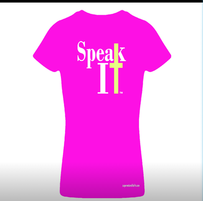 Speak It T-Shirt - Pink/Yellow GROUP RATE ONLY