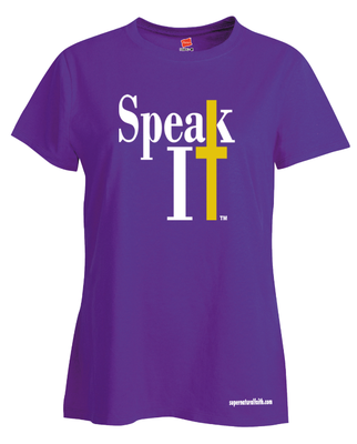Speak It T-Shirt - Purple/Gold GROUP RATE ONLY