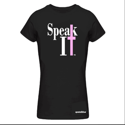 Speak It T-Shirt - Black/Pink
