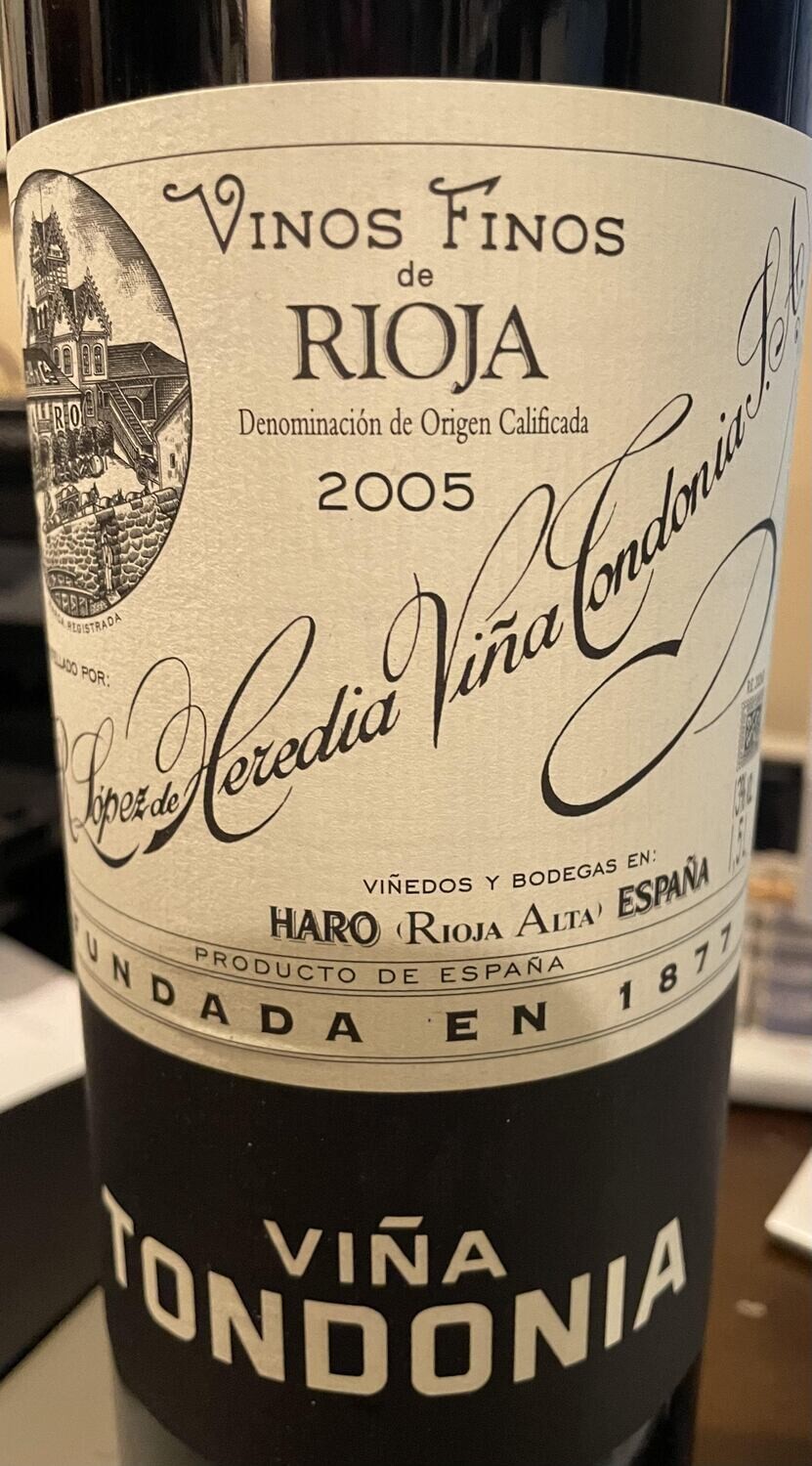 Bodegas R. Lopez de Heredia Rioja Tinto Vina Tondonia 2005 (Magnum) - Rioja Alta, Spain