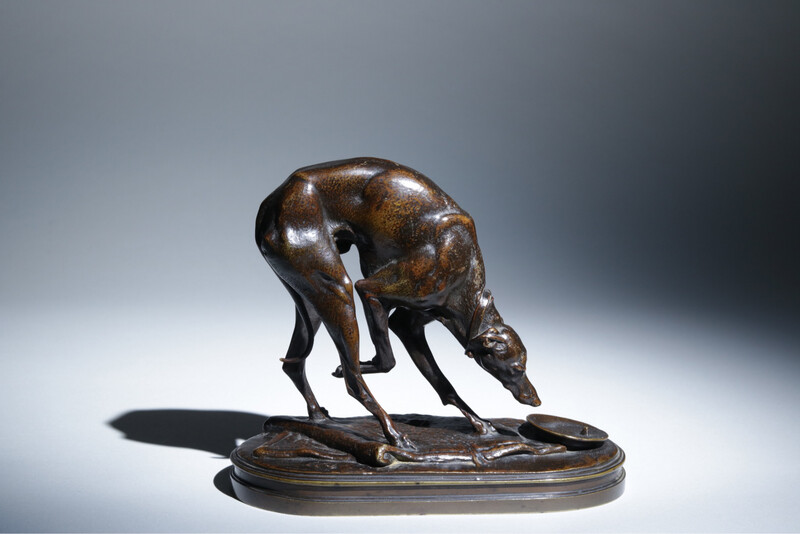 Lévrier à l'auge - Alfred JACQUEMART