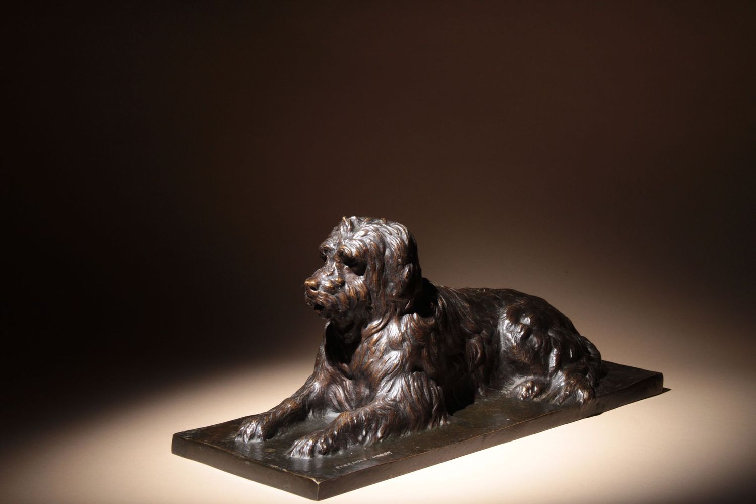 Chien couché - Emile PERRAULT-HARRY