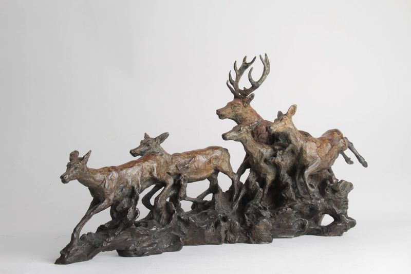 Cerf et biches (Esquisse)
