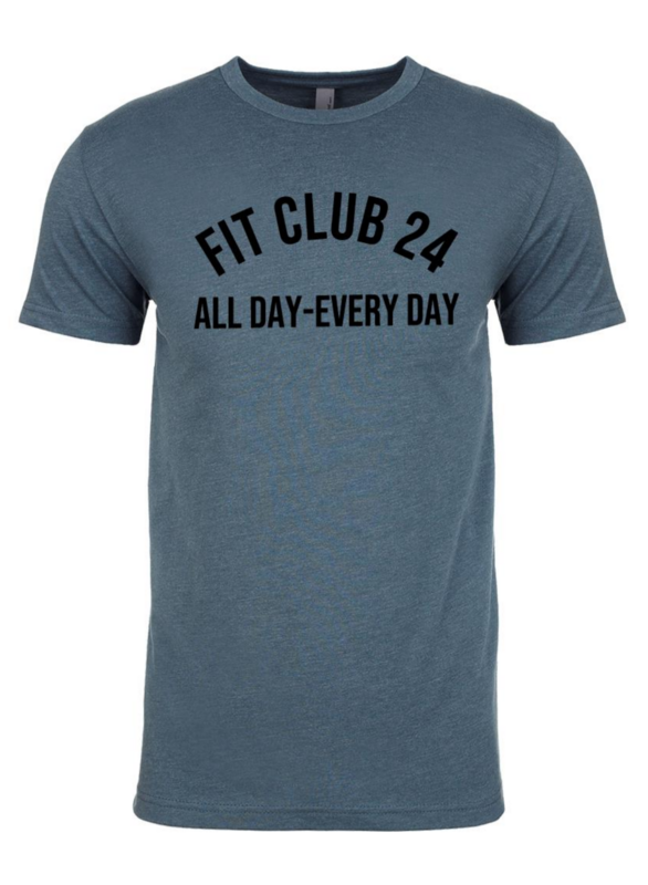 Light Blue Fit Club 24 Tee