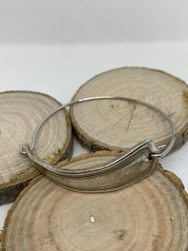 Silver Plated Fork Handle Bangle Bracelet