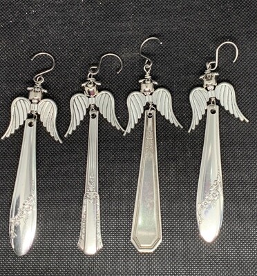 Silver Plated Spoon/Fork Handle Angels