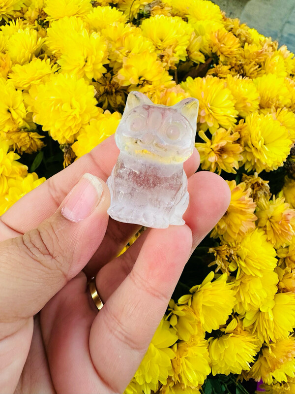 Clear Quartz Cat