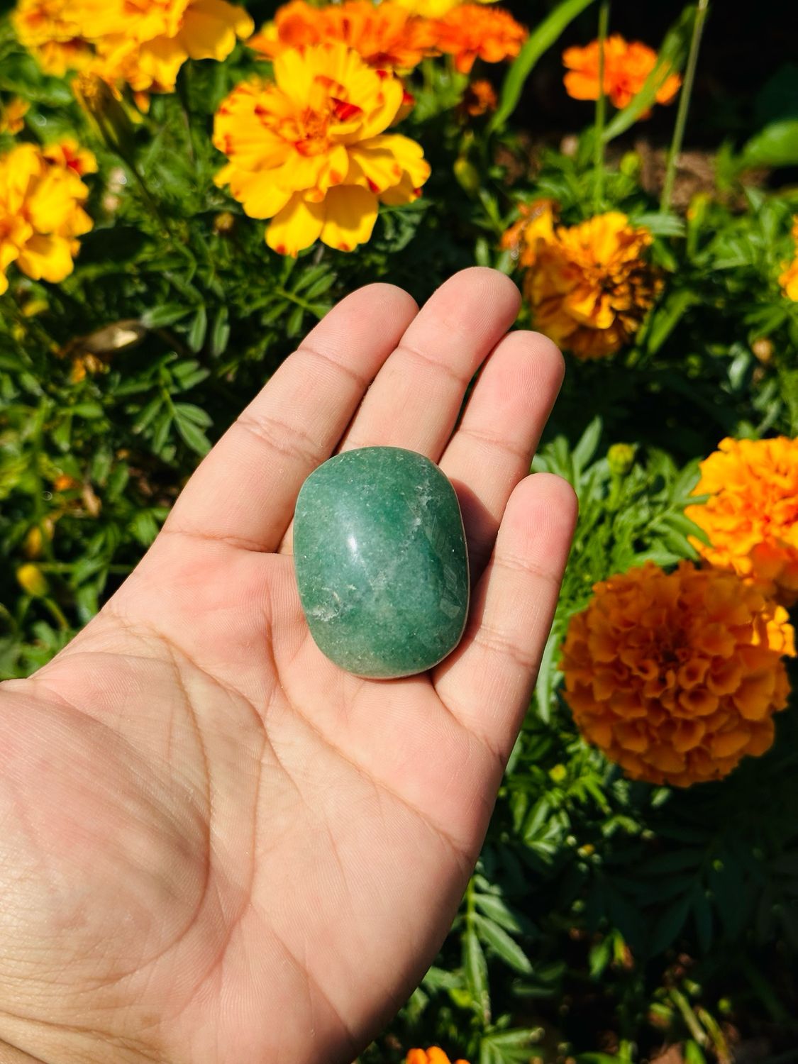 Green Aventurine Palm Stone