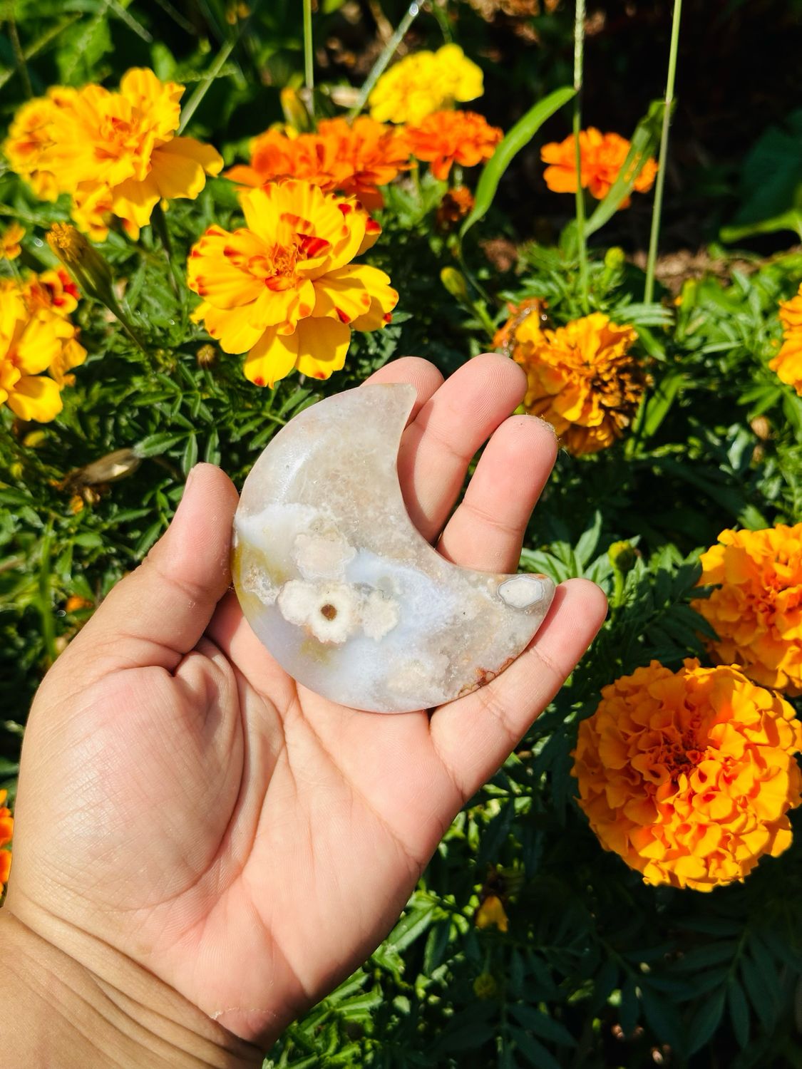Flower Agate Moon