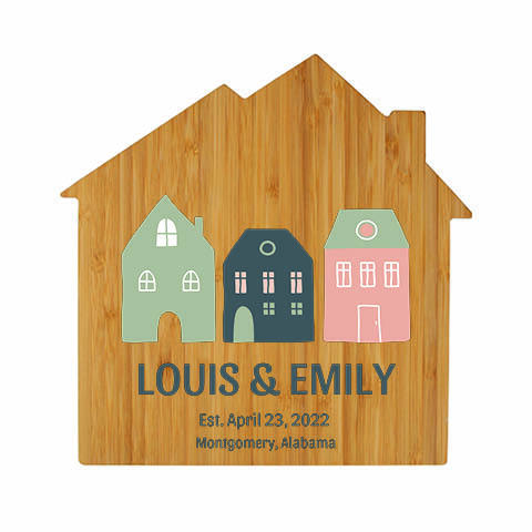 House Shaped Bamboo Board