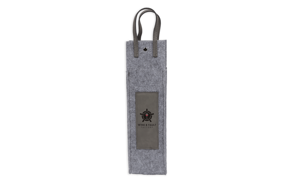 Flannel Wine Tote, Color: Iron Grey