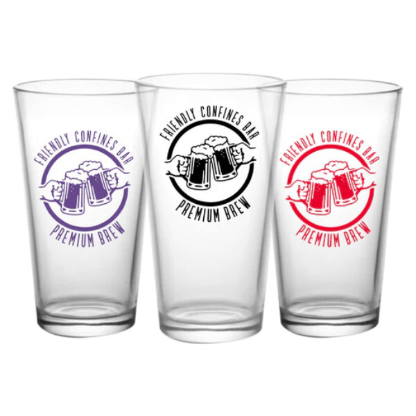 Pint and Pilsner glasses Pint and Pilsner glasses, Style: 16oz Pint Glass