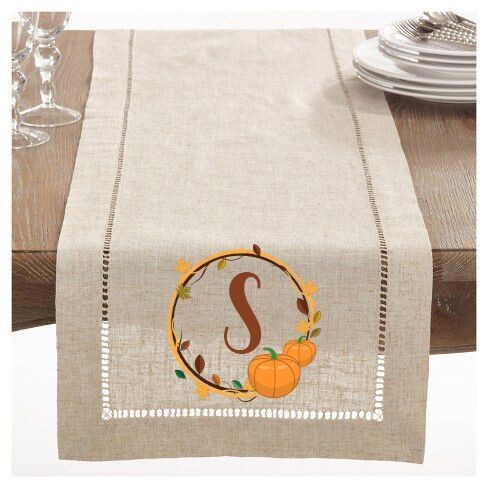 Monogrammed Table Runner Monogrammed Table Runner