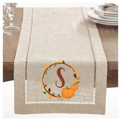 Monogrammed Table Runner Monogrammed Table Runner