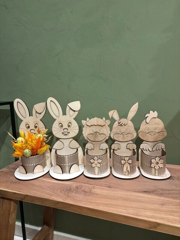 Houten dierenfiguren
