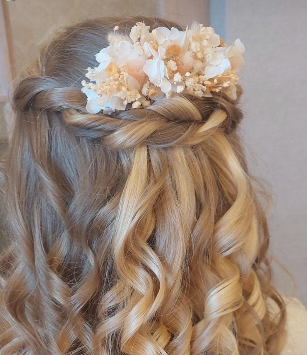 Haarspeld met droogbloemen 
