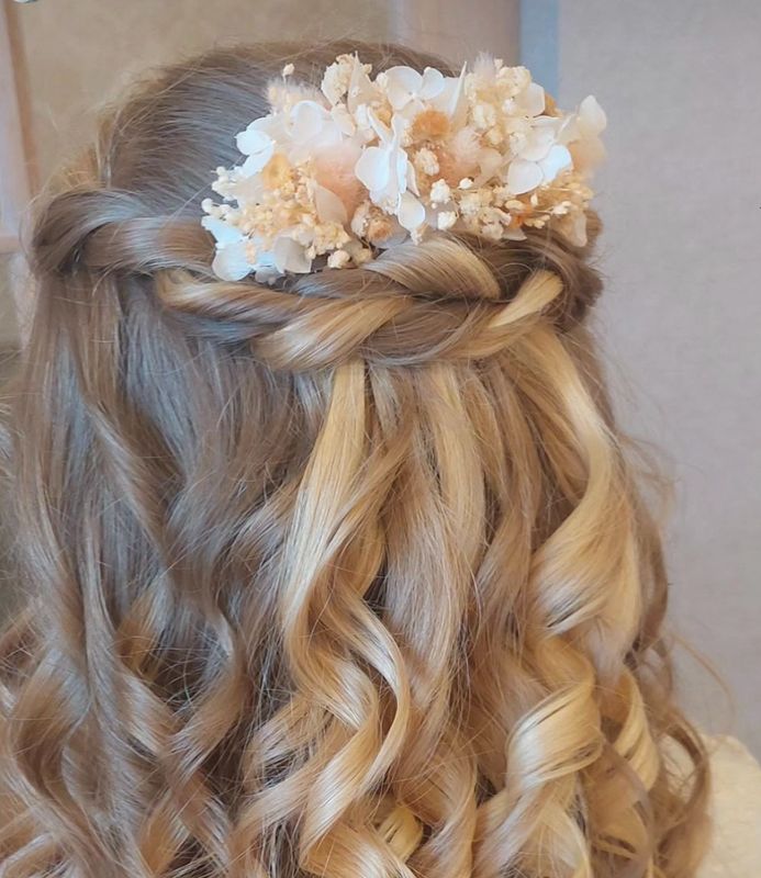 Haarspeld met droogbloemen 