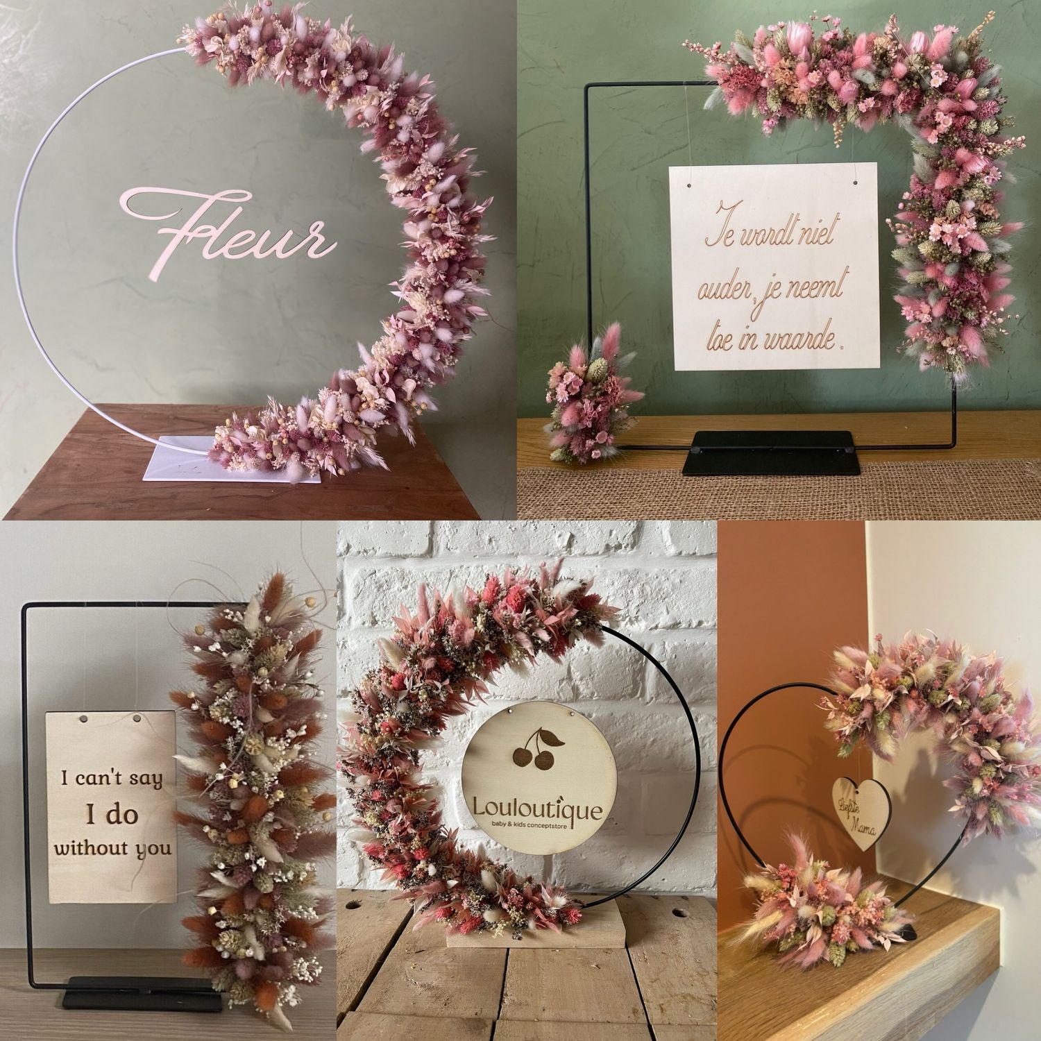 Workshop: gepersonaliseerde Flowerhoop-hart-square- Hexagon