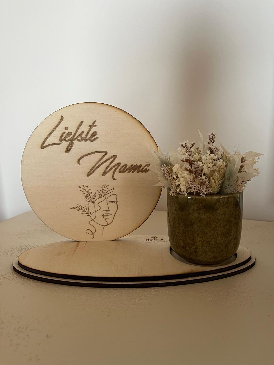 Plankje met liefste mama