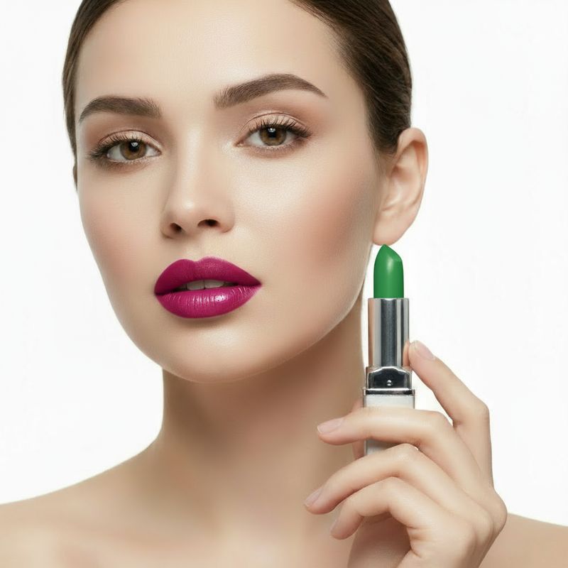 The original Shy Aloe Color Changing Lipstick #08 Changes to Fuschia