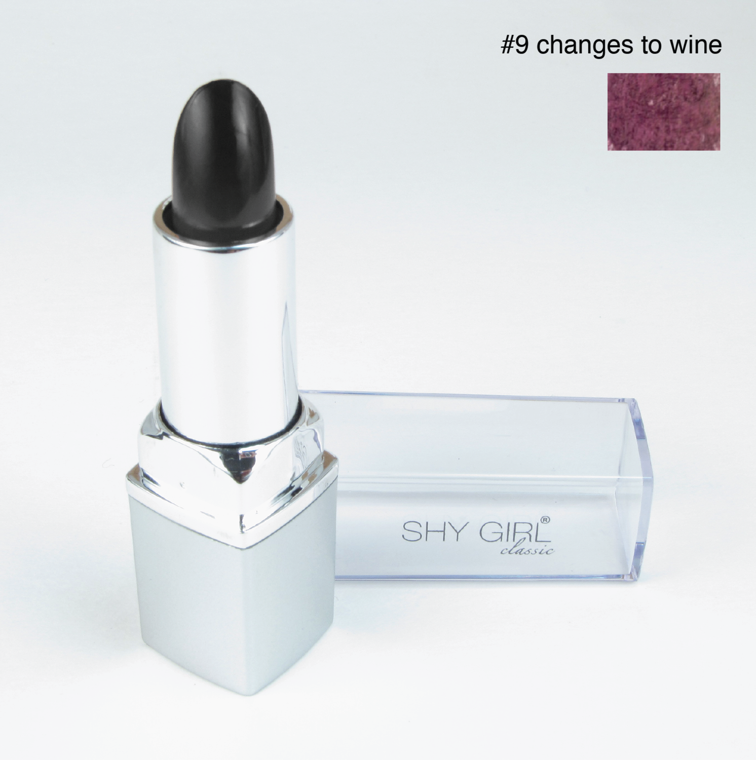 The original Shy Aloe Color Changing Lipstick #09 Changes to Wine