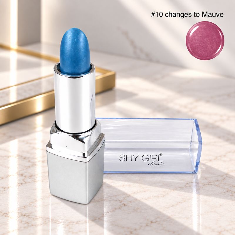 The original Shy Aloe Color Changing lipstick #10 Changes to Deep Mauve