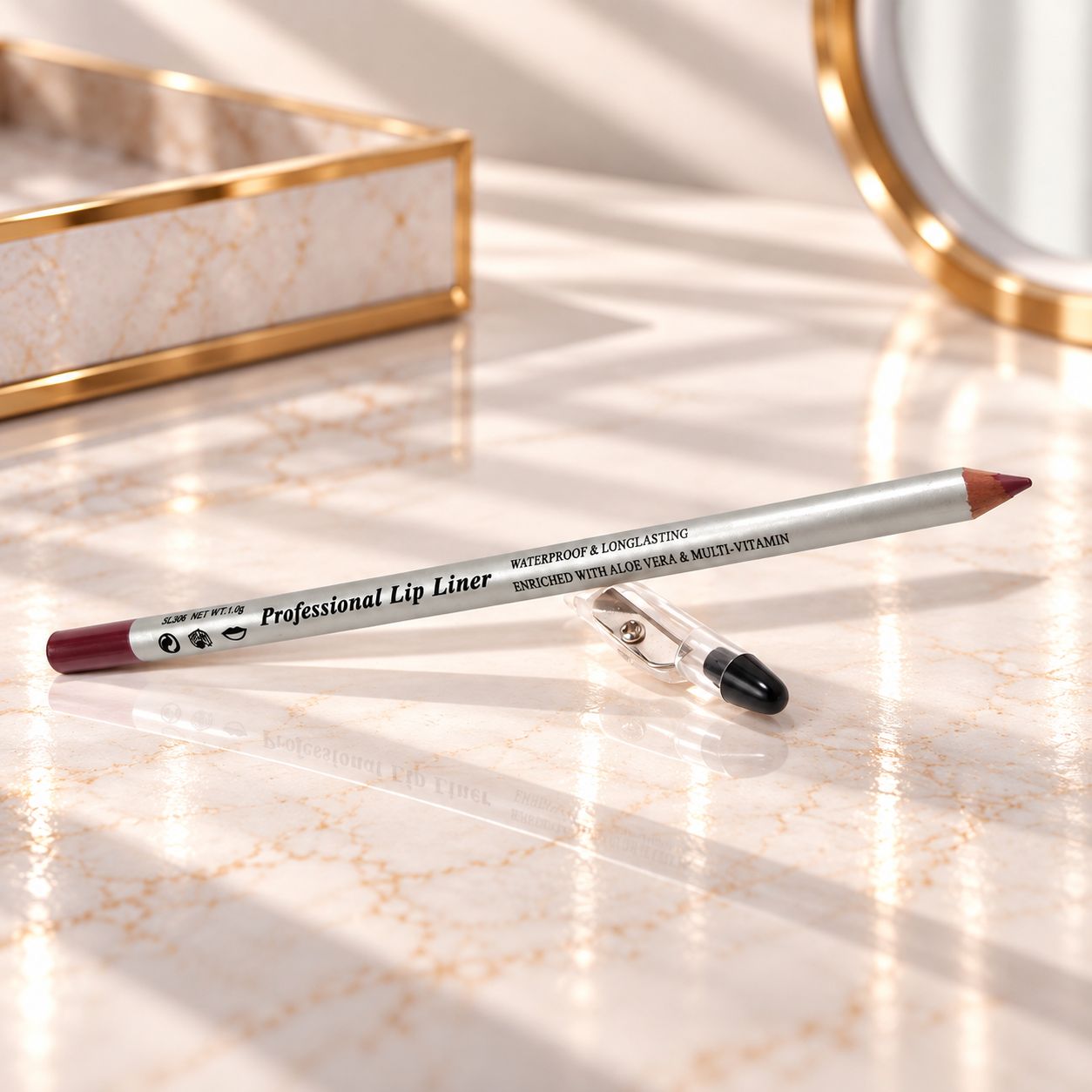 Lip Liner w/sharpener 306 burgundy