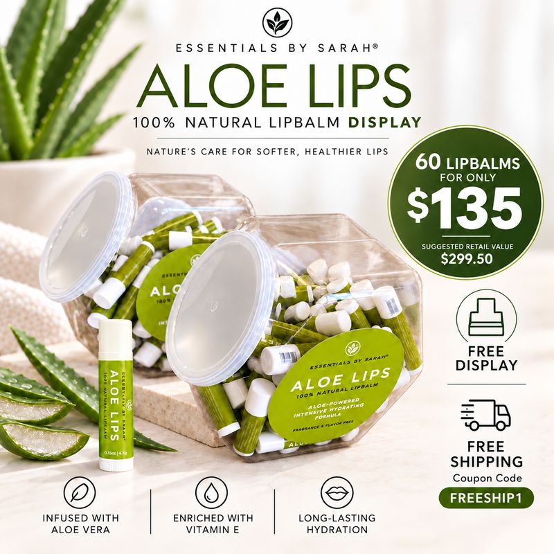 ALOE LIPBALM FILLED DISPLAY