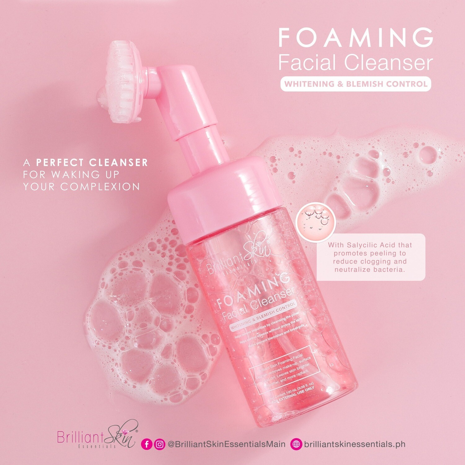 Brilliant Skin Foaming Facial Cleanser Whitening and Blemish Control