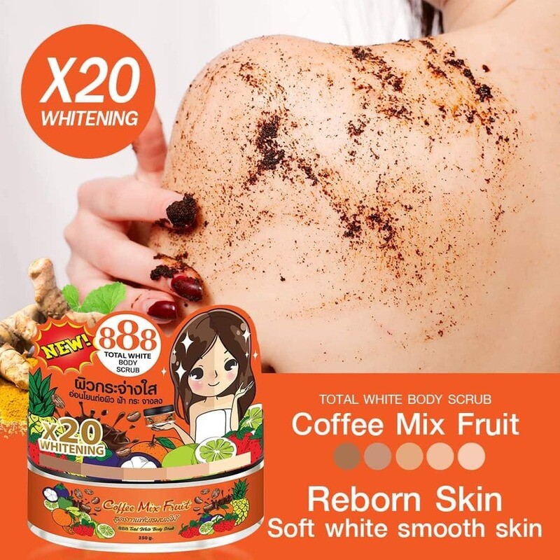 888 Total White Body Scrub - Coffee Mix Fruit