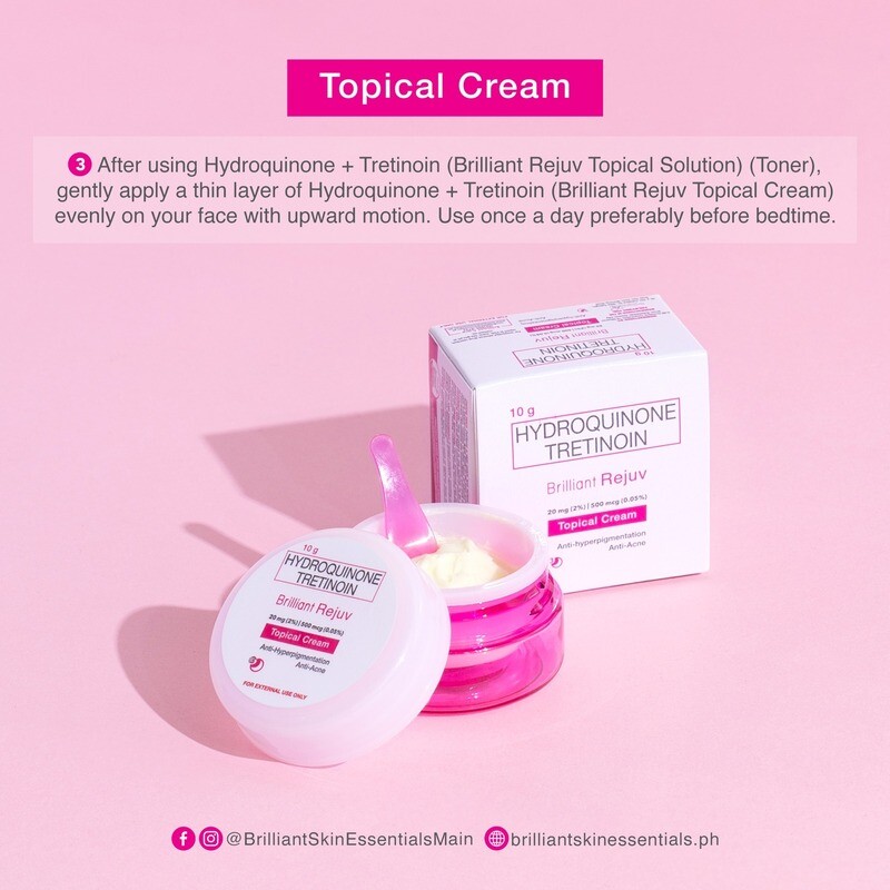 Brilliant Rejuvenating Hydroquinone Tretinoin Topical Cream - For NIGHT - 20g