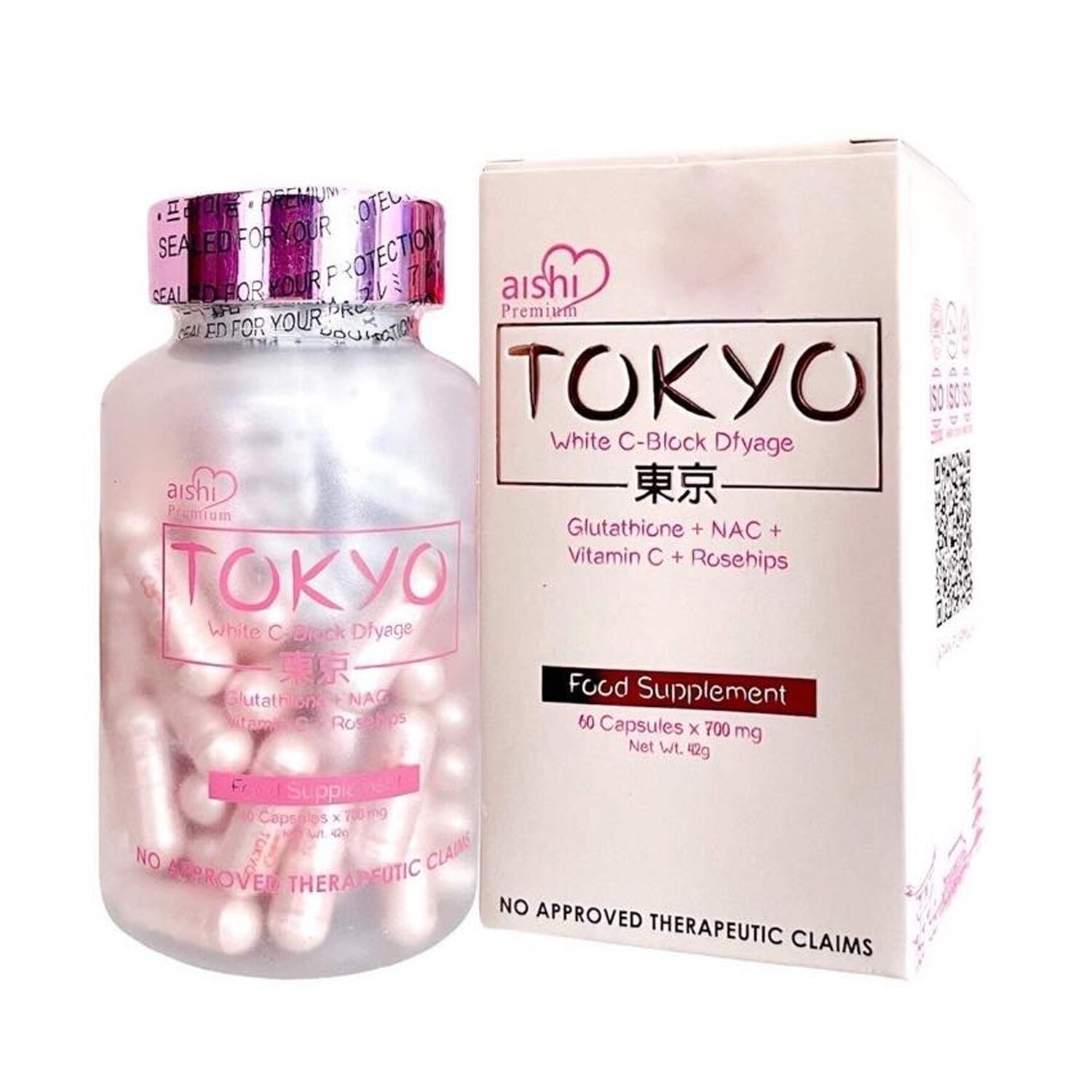 Aishi Tokyo Glutha ❤️3pcs Aishi Tokyo White C-Block Dfyage (Premium 42,000mg Japan