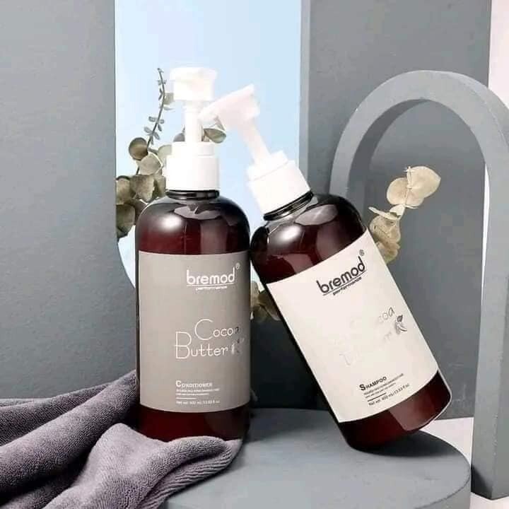 Combo Bremod Premium Cocoa Butter Shampoo and Conditioner - 400ml each