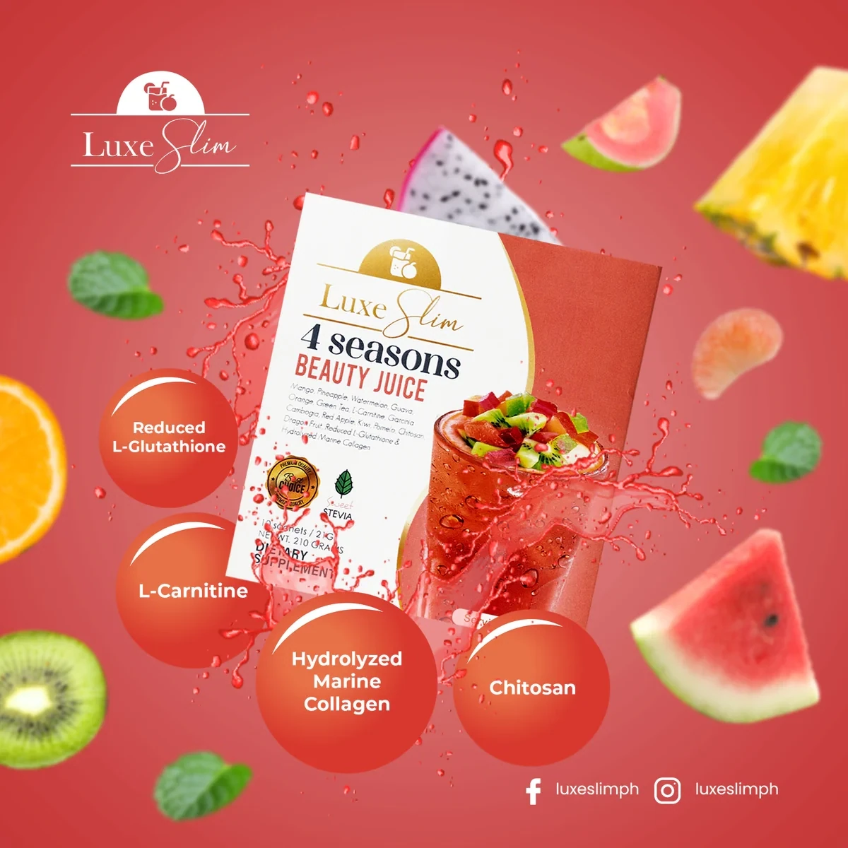 Luxe Slim Beauty Juice 4 Seasons 10 Sachets - 210g