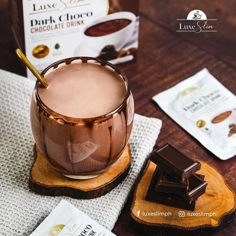 Luxe Slim Dark Choco Chocolate Drink 10 Sachets - 210g