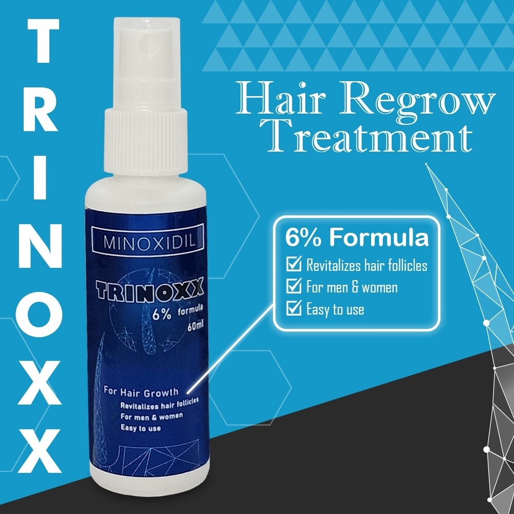 TRINOXX 6% Minoxidil Topical Solution for Men and Women 30ml