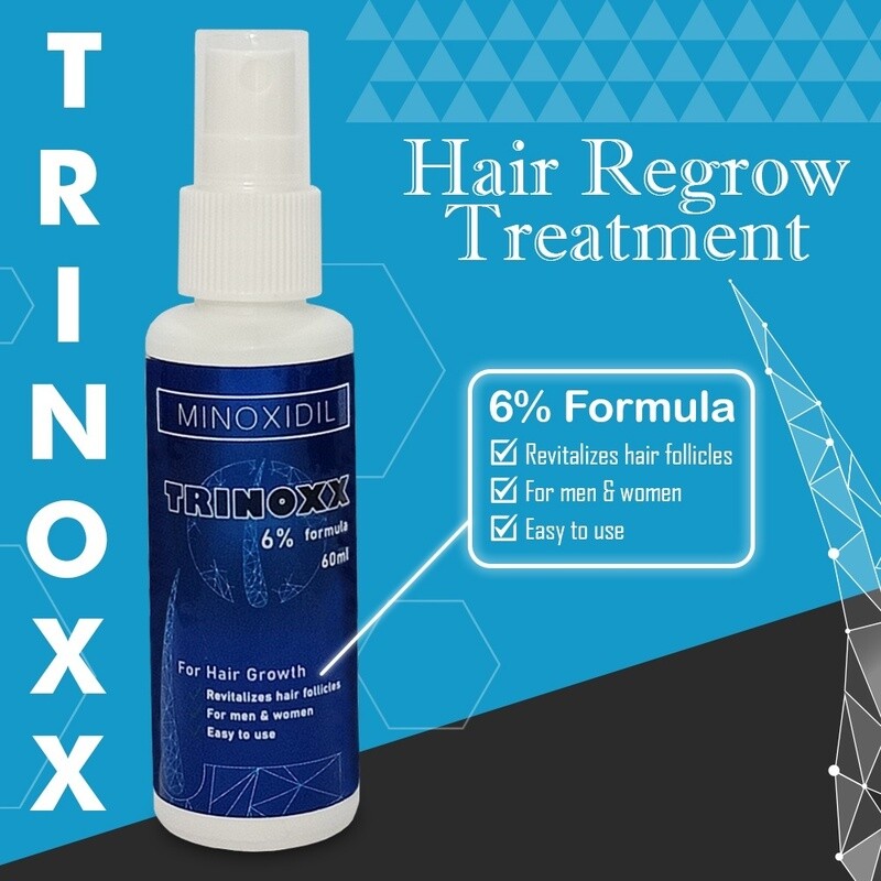 TRINOXX 6% Minoxidil Topical Solution for Men and Women 30ml