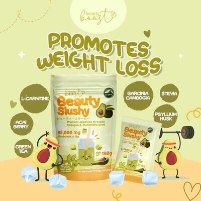 Beauty Slushy Premium Japanese Avocado Collagen &amp; Glutathione Drink 180g