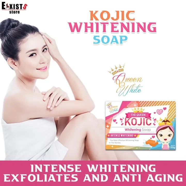 Queen White kojic whitening soap Whitening Brightening Lightening